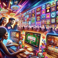 Dealer kasino langsung profesional sedang melayani pemain melalui streaming video berkualitas